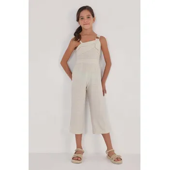 Kojenecký overall Dětský overal Mayoral béžová barva, braks příměsí lnu 6843.8F.JUNIOR 80X, vel. 167