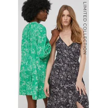 Dámské šaty Šaty Answear.LAB x limitovaná festivalová kolekce BE BRAVE černá barva, midi no.9A.5377pvsd.AA 99X, vel. M