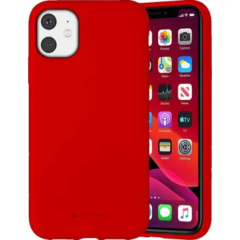 Pouzdro na mobilní telefon Mercury Ochranný kryt pro iPhone 11 - Mercury, Silicone Red