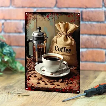 Plechová cedule BAF 2D plechová cedule O kávě 20 x 30 cm