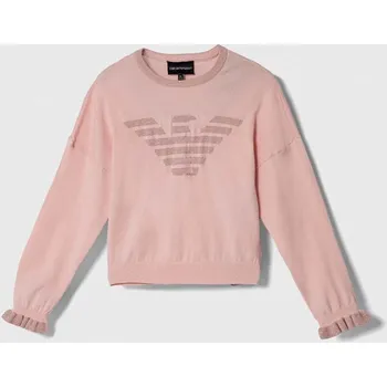 Dívčí svetr Dětský svetr Emporio Armani růžová barva, lehký 6R3M58.3MHFZ 30X, vel. 124-128