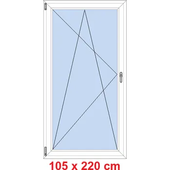 Okno Soft Balkonové dveře 105x220 cm, otevíravé a sklopné
