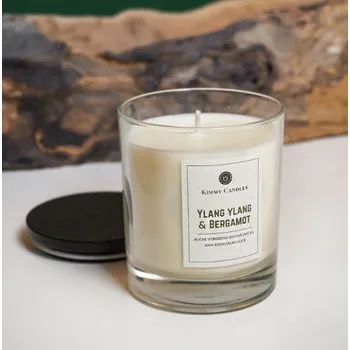 Svíčka KimmyCandles.cz Přírodní svíčka Bergamot & Ylang Ylang 220 g