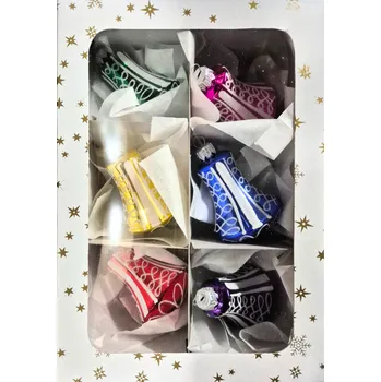 Vánoce ČR vánoční skleněné zvonky 6 ks