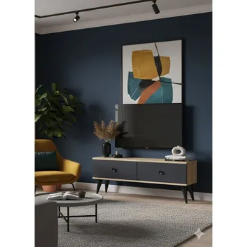Televizní stolek TV stolek Mona 120 - Sapphire Oak, Anthracite