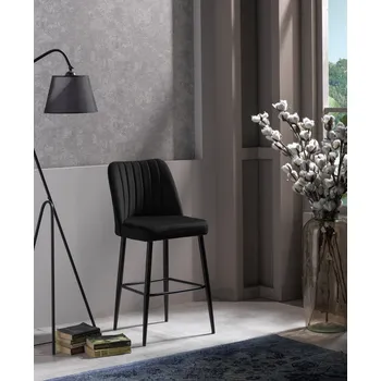 Barová židle Bar Stool Set (4 Pieces) Vento - Black