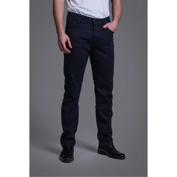 Pánské kalhoty Pánské bavlněné kalhoty Barva: Modrá, Velikost: 41/32, Střih: REGULAR FIT