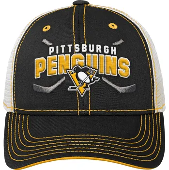 Kšiltovka Outerstuff Dětská kšiltovka Pittsburgh Penguins NHL Lockup Meshback Adjustable