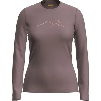Dámská móda dámské tričko s dlouhým rukávem ICEBREAKER Women Mer 200 Oasis LS Crewe Rainer Ridg SUMMIT - XL
