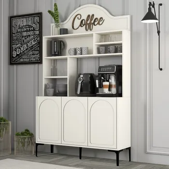Obývací stěna Coffee Bar Cabinet Lyon 120 - Cream, Black