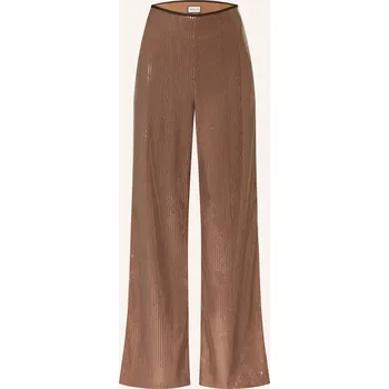 Dámské kalhoty Seductive Dámské Kalhoty Marlene Meghan S Flitry, hnědá, 42