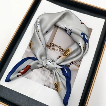 Šátek Hedvábný šátek zoologická zahrada 53x53 cm v dárkovém balení, HEDVÁBNÝ SVĚT