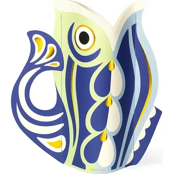 Váza Dekorativní váza Octaevo Fish Blue OPVFIB.24 modrá 55X