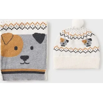 Čepice Dětská čepice a šátek Mayoral béžová barva 10533.3A.CzapkiKompl 01X, vel. 68