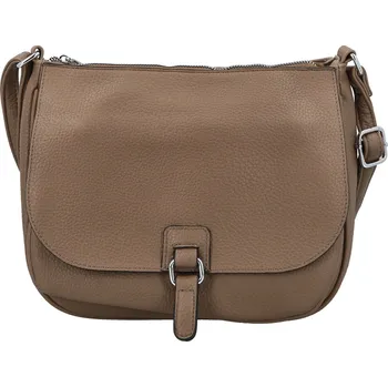 Trendy dámská koženková crossbody kabelka Grácie, khaki