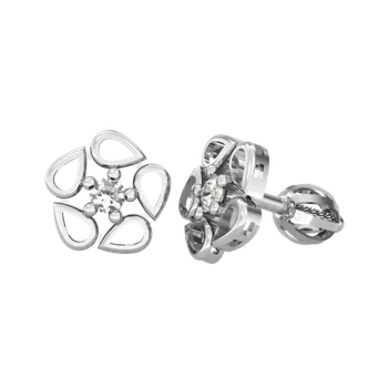 Náušnice Couple, Náušnice Mani, bílé zlato se zirkony, 585-66-3-0668.1B00.0.00.001.05