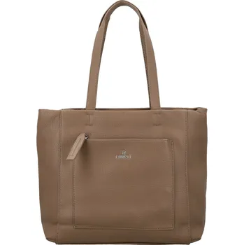 Kabelka Módní dámská koženková kabelka na rameno Lamia, tmavě béžová