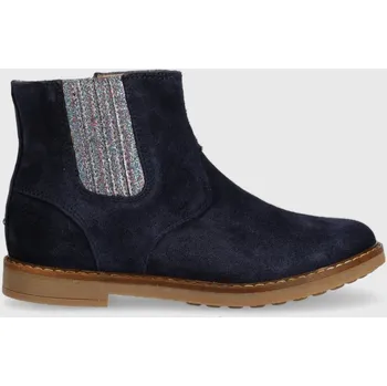 Dívčí tenisky Dětské semišové kotníkové boty Pom D'api TRIP JODZIP tmavomodrá barva P1JFDZ0405.28.30 59X, EUR 28