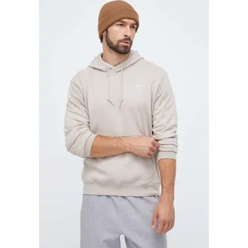 Pánská mikina Bavlněná mikina adidas Originals pánská, béžová barva, s kapucí, s potiskem IL5191 08X, vel. S
