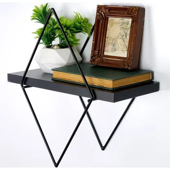 police Dekorativní kovová nástěnná police Wr058