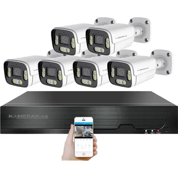 Kompletní kamerový systém 4K PoE IP 6 kamerový set XM-606D 8MPx, CZ menu