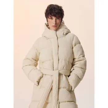 Dámský kabát Prošívaný kabát s kapucí - L - House - krémový - 754HL-01X