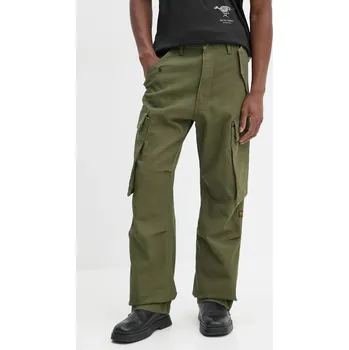 Bavlněné kalhoty G-Star zelená barva, jednoduché, D25224-D752 D25224.D752 91X, vel. 30/32