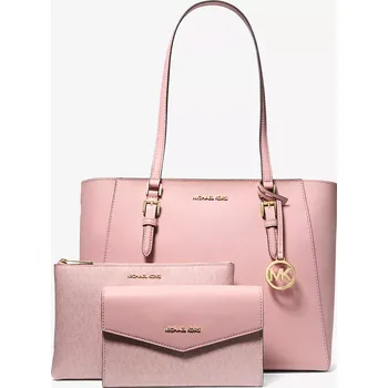 MICHAEL KORS dámská kožená kabelka velká a crossbody 3v1 Charlotte růžová