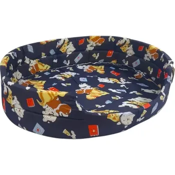 Pelíšek pro psa Pelíšek oválný 60x50x15 Tmavě modrý