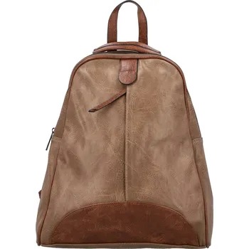 Kabelka Trendy dámský koženkový kabelko-batůžek Lykos, tmavě béžový