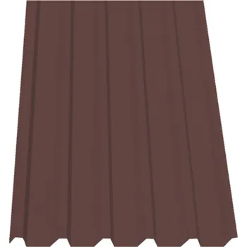 Střešní krytina SATJAM Plech trapézový SAT35 střešní TopMat hrubozrnný tl. 0,5 mm RAL 8017 hnědý