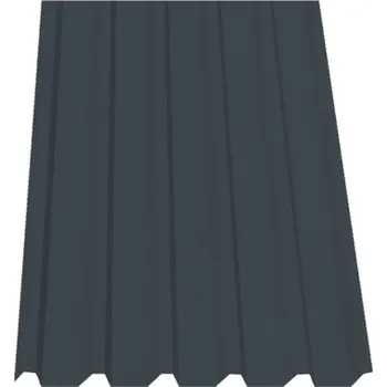 plechová krytina SATJAM Plech trapézový SAT35 střešní TopMat hrubozrnný tl. 0,5 mm RAL 7016 antracit