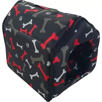 Pelíšek pro psa Pelíšek pro psy domeček - přenosný, voděodolný, 30x26x28 Černý