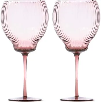 Sklenice Sada sklenic na víno Pols Potten Pum Wineglasses 700 ml 140.230.156 růžová 39X