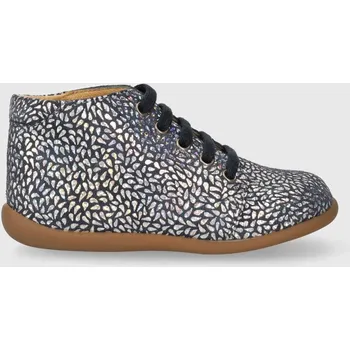 Dámské polobotky Dětské semišové polobotky Pom D'api STAND-UP BOTTINE stříbrná barva P1ACDX0411.24.25 SLV, EUR 25