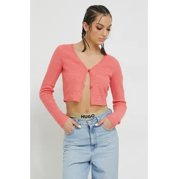 Dámský svetr Vlněný svetr HUGO dámský, oranžová barva, lehký 50482444 32X, vel. L