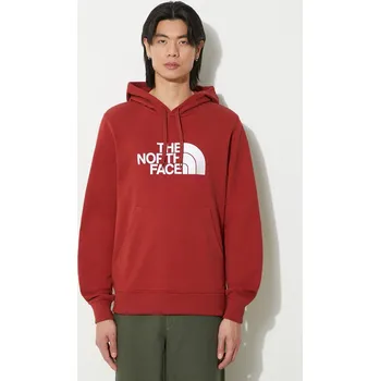 Pánská mikina Bavlněná mikina The North Face M Light Drew Peak Pullover Hoodie pánská, vínová barva, s kapucí, s potiskem, NF00A0TEPOJ1 83X, vel. L