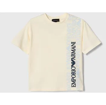 Pánské tričko Dětské bavlněné tričko Emporio Armani 3D4TJ4.4J5UZ béžová 01X, vel. 175