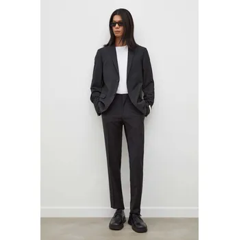 Kalhoty s příměsí vlny Tiger Of Sweden černá barva, přiléhavé T70699035Z 99X, vel. 52