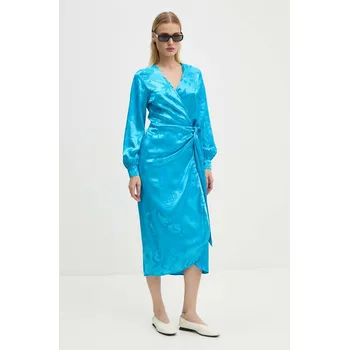 Dámské šaty Šaty Never Fully Dressed Vienna Wrap Dress NFDDR1575 modrá 55E, vel. M