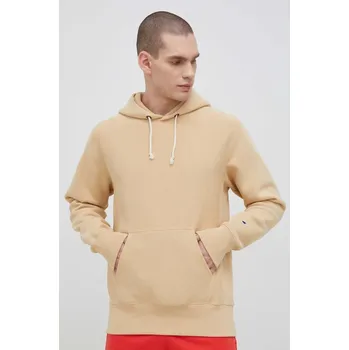 Pánská mikina Mikina Champion pánská, béžová barva, s kapucí, melanžová 218903 80X, vel. S