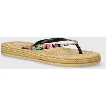 Dámské žabky Žabky Roxy dámské, oranžová barva, na plochém podpatku, ARJL101004 MLC, EUR 37