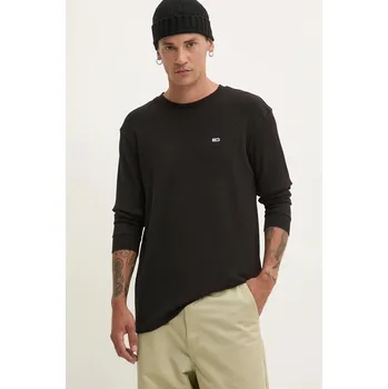 Pánské oblečení Tričko s dlouhým rukávem Tommy Jeans DM0DM19216 černá 99X, vel. S