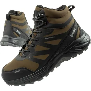 Pánská obuv Lee Cooper pánské zimní trekové boty zateplené nepromokavé zelené 41