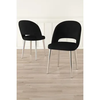 Jídelní stůl Sada židlí (4 kusy) Pane - Black, Chrome