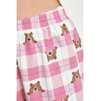 Dámské pyžamo Dámské pyžamo Taro Astrid - flanelová bavlna Béžová L