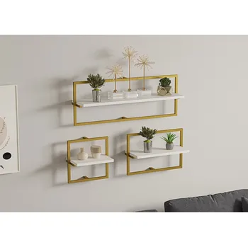 police Nástěnná police Yeso - White Gold