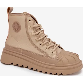 Dámské tenisky Dámské zateplené vysoké tenisky Big Star – béžové Velikost: 40