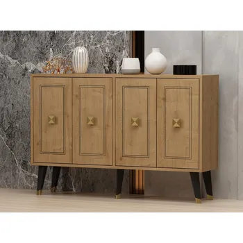 Komoda Konzolový stolek Hartın - Sapphire Oak, Gold