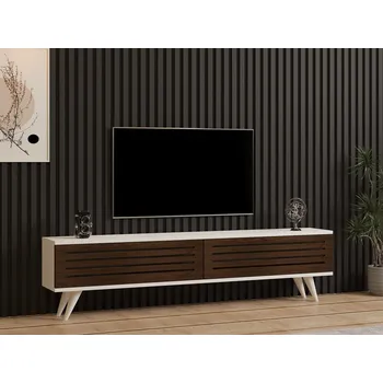 Televizní stolek TV stolek Hill - Walnut, White
